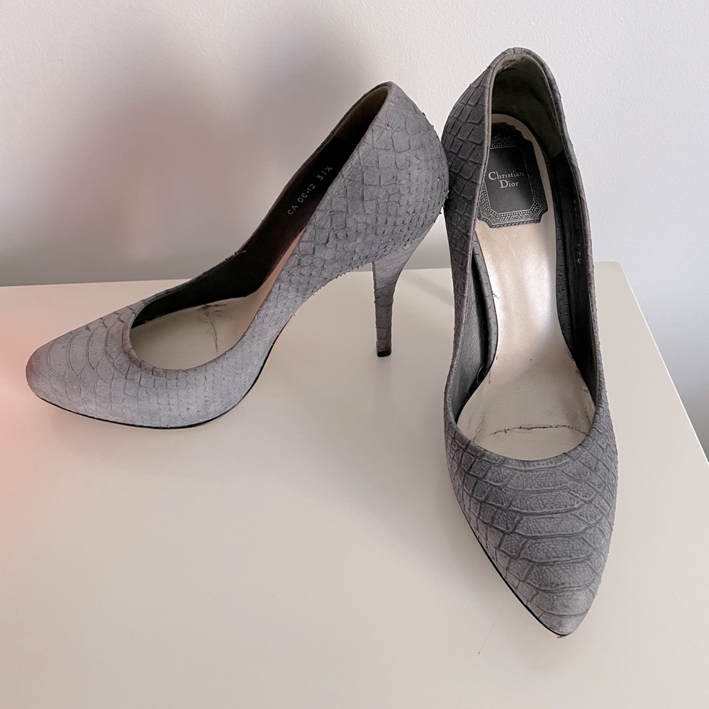 Christian Dior Python Stiletto Heels 37.5